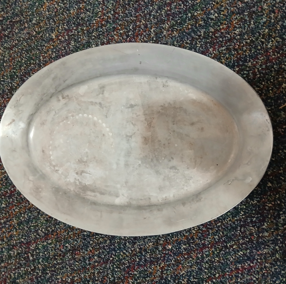 Pewter Bridge Made In Italy NYC Oval Tray Collectible
